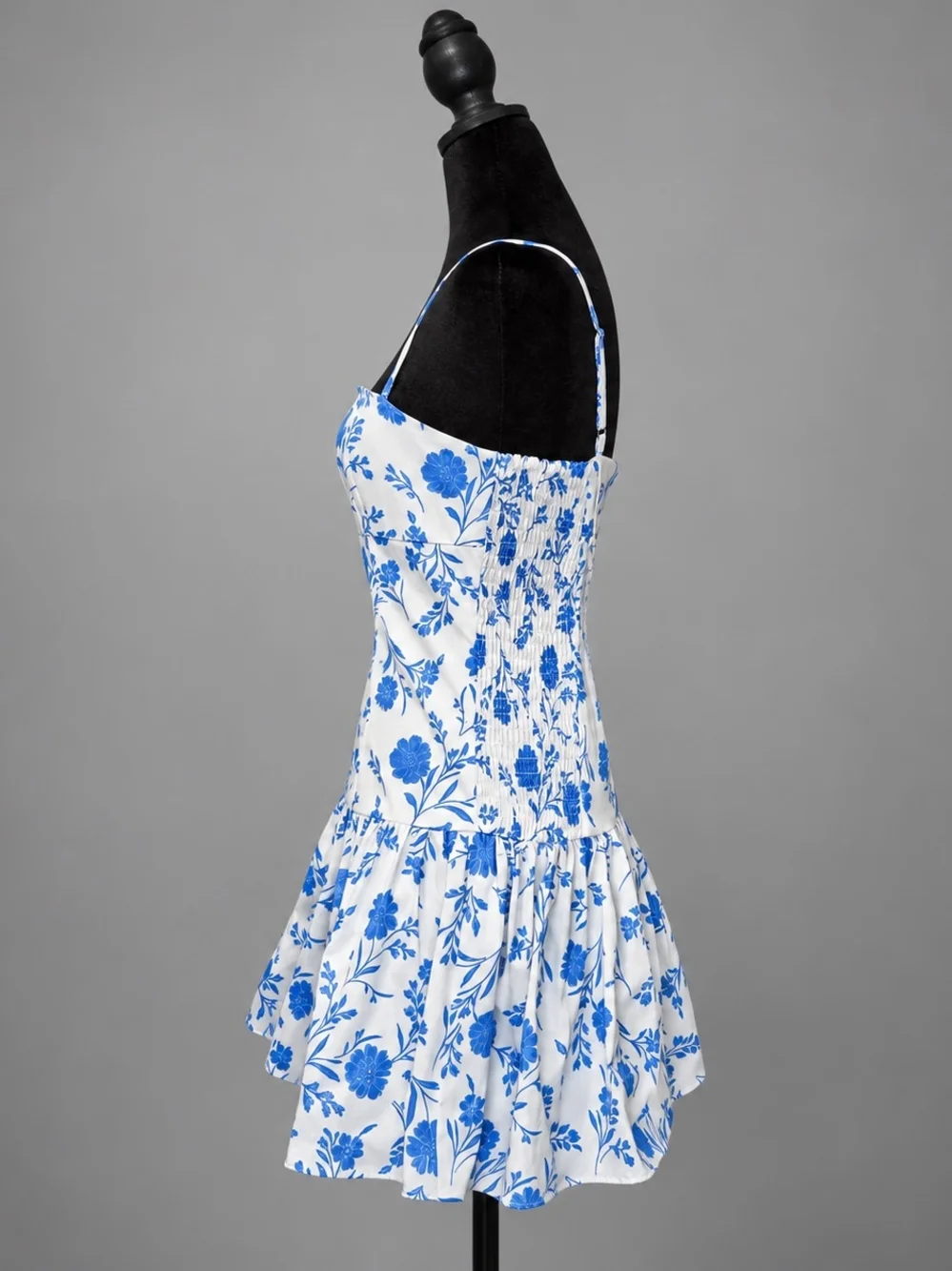 Altar'd State White and Blue Floral Mini Sundress